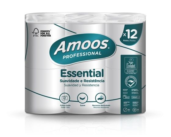 Tualetes papīrs AMOOS ruļļos ar perforāciju