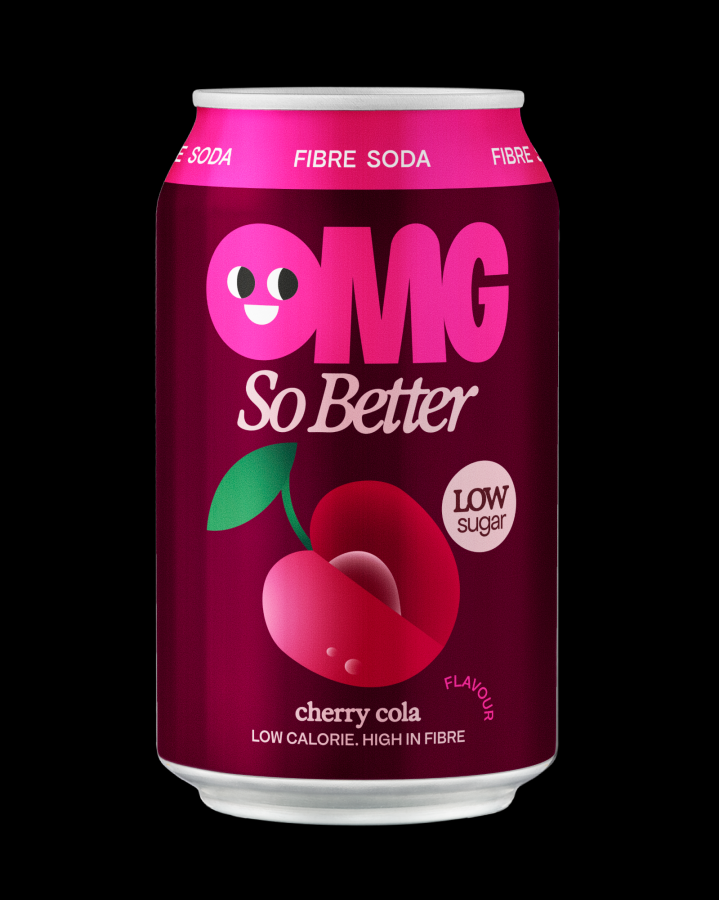 Gāzēts dzēriens OMG Cherry Cola, bundžā