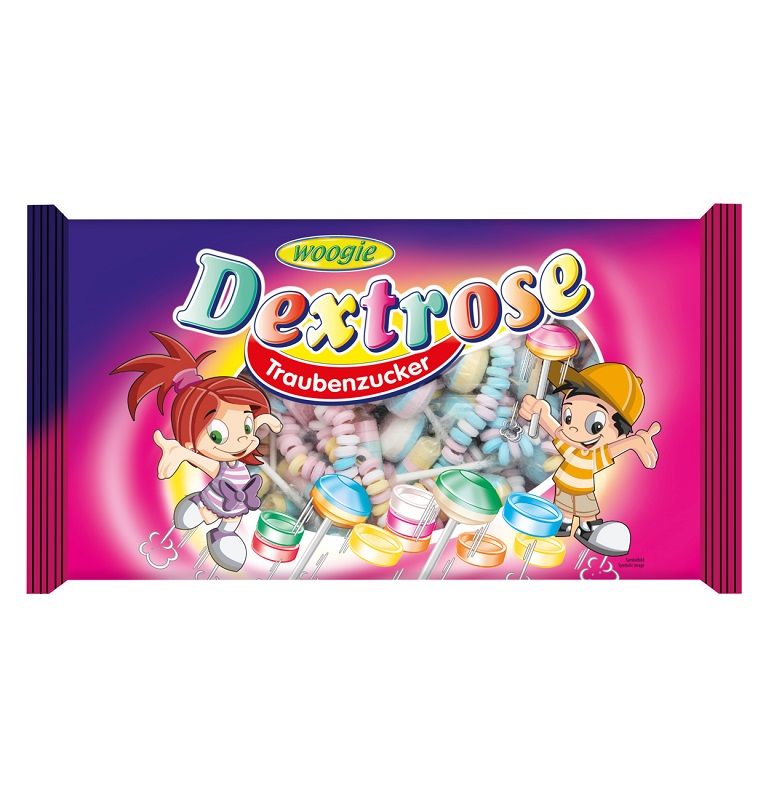 Konfektes WOOGIE Dextrose Party, augļu garša