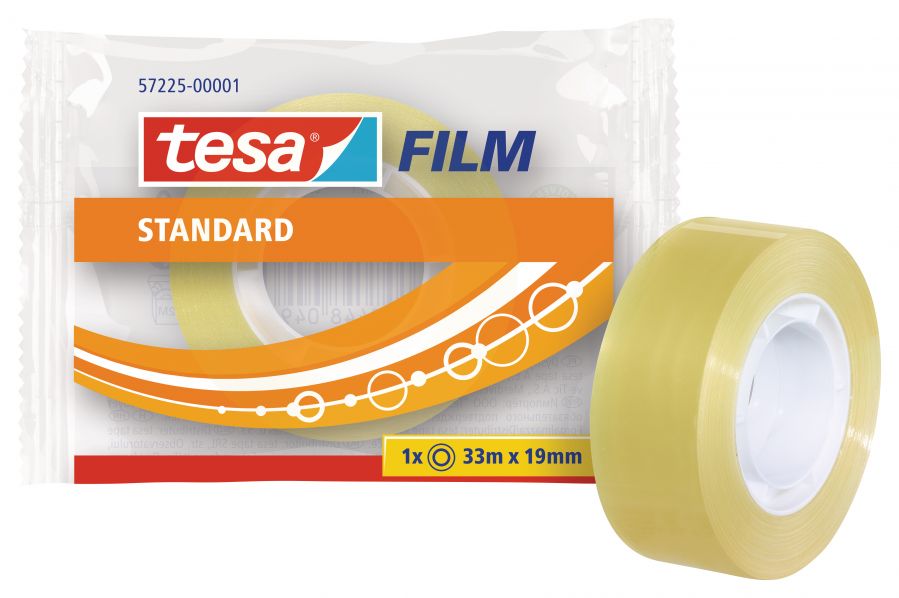 Pašlīmējoša lente tesafilm® Standard, caurspīdīga, 33m