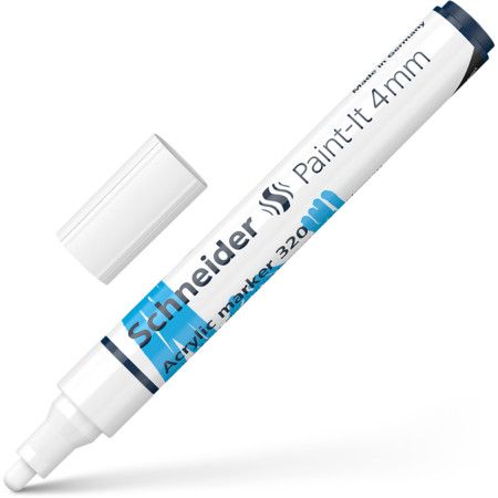 Akrila marķieris SCHNEIDER Paint-it 320, 4mm, balts (200-14316)
