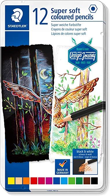 Krāsainie zīmuļi STAEDTLER, īpaši mīksti, 12