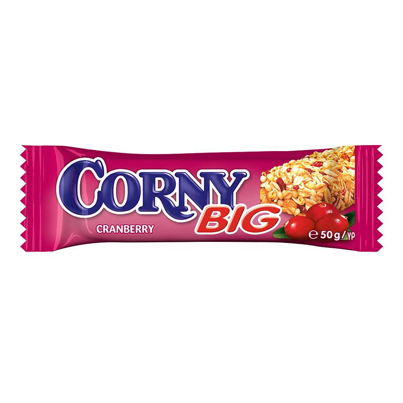 Musli batoniņš CORNY BIG, dzērveņu, 50