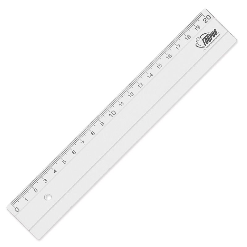 Lineāls Forpus 20cm, caurspīdīgs (200-01642)