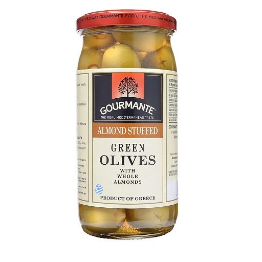 Zaļās olīves pildītas ar mandeli GOURMANTE