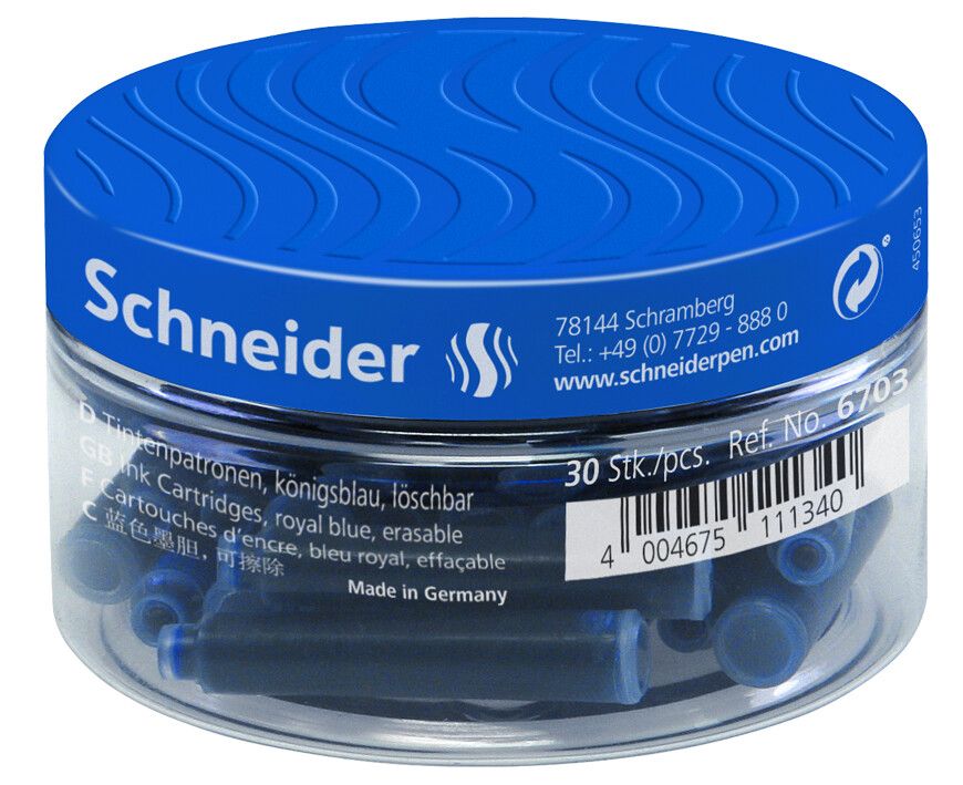 Tintes kapsulas SCHNEIDER 30 gab., zilā