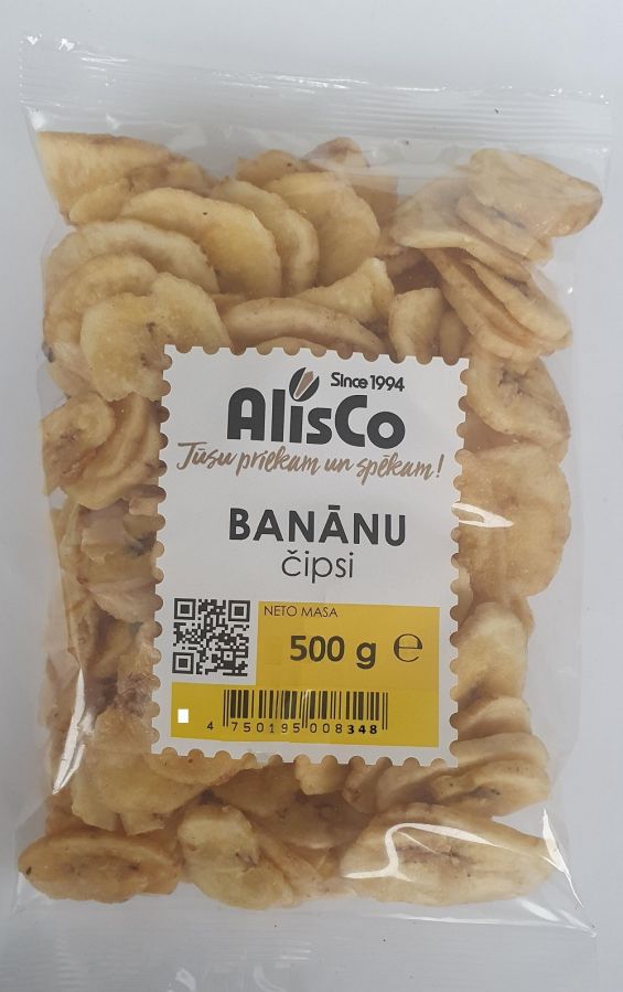 Banānu čipsi ALIS CO, 500g (450-22883)