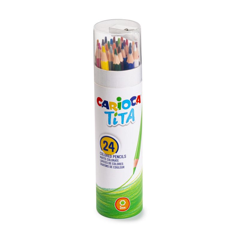 Krāsainie zīmuļi CARIOCA TITA + asināmais