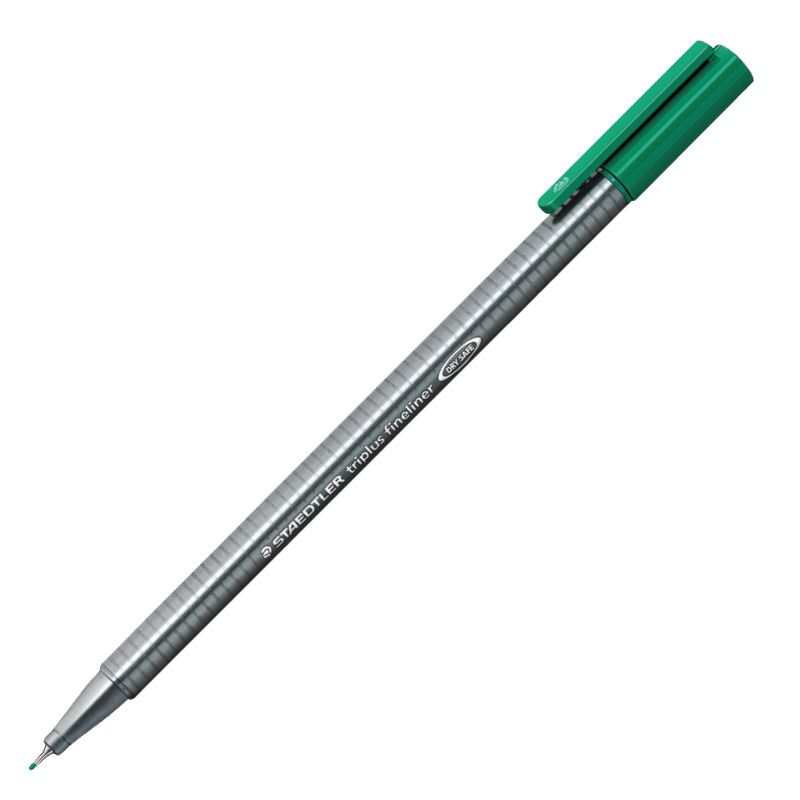 Flomasterveida pildspalva STAEDTLER TRIPLUS fineliner, 0.3mm, zaļa tinte (200-00577)