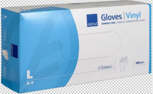 Cimdi vinila ABENA Classic, bez pūdera, L izm., caursp., 100gab (400-07285)