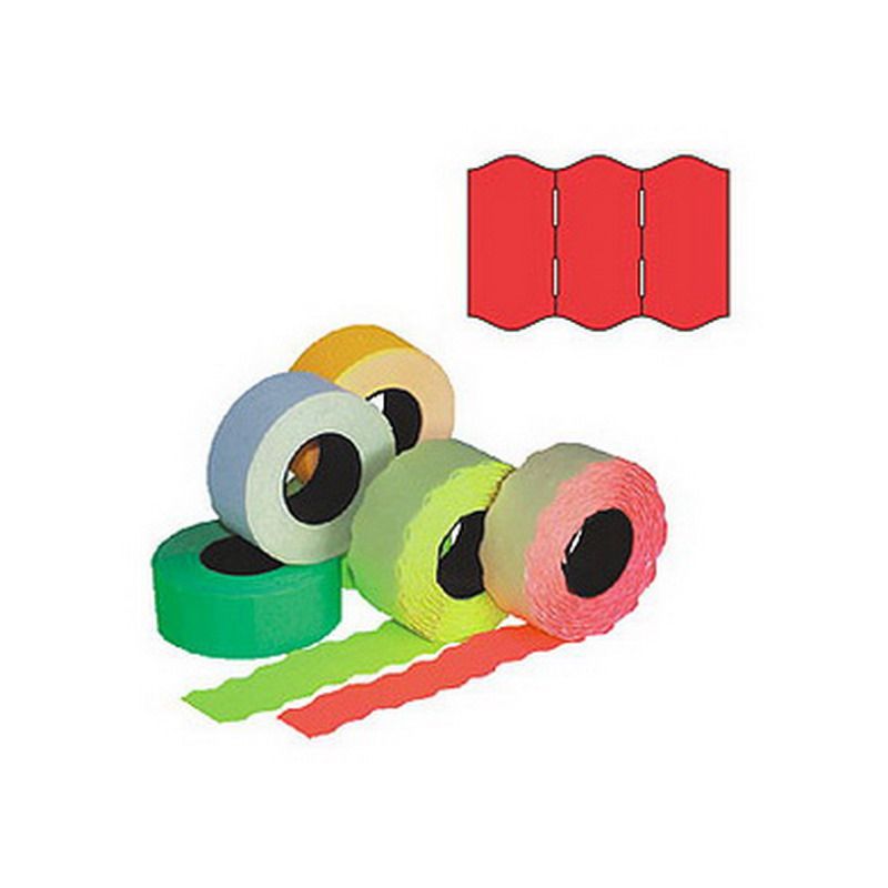 Marķēšanas pistoļu uzlīmes 26x16mm, sarkanas, 5 gab./iepak. (100-07655)