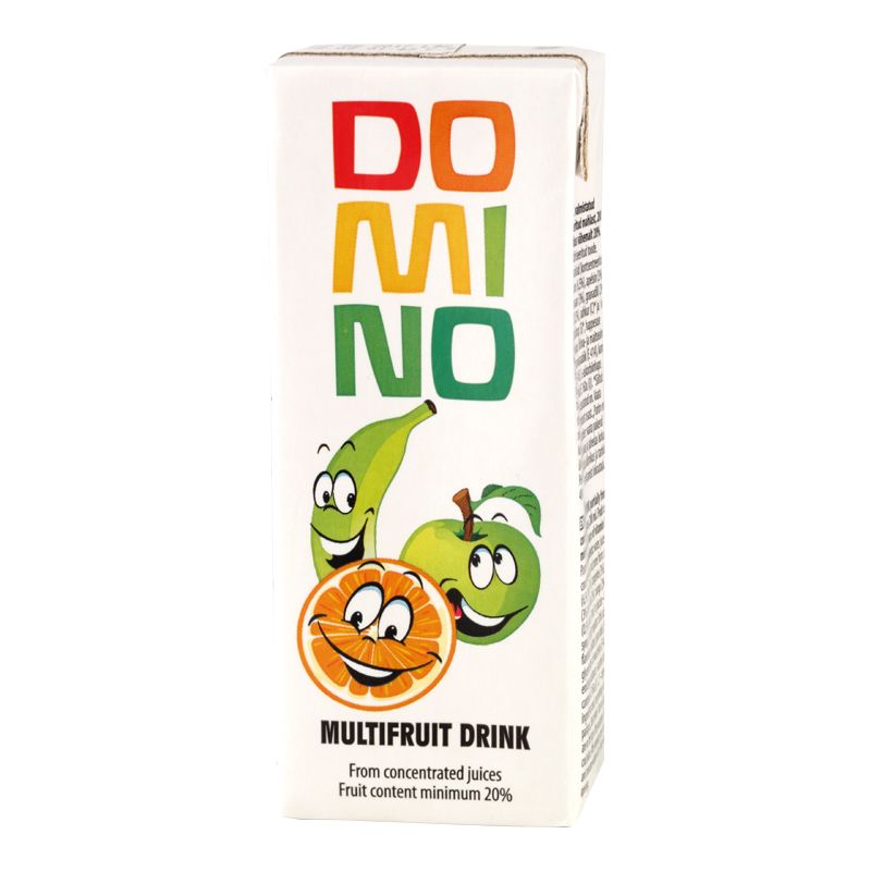 Multiaugļu sulas dzēriens DOMINO, 200 ml