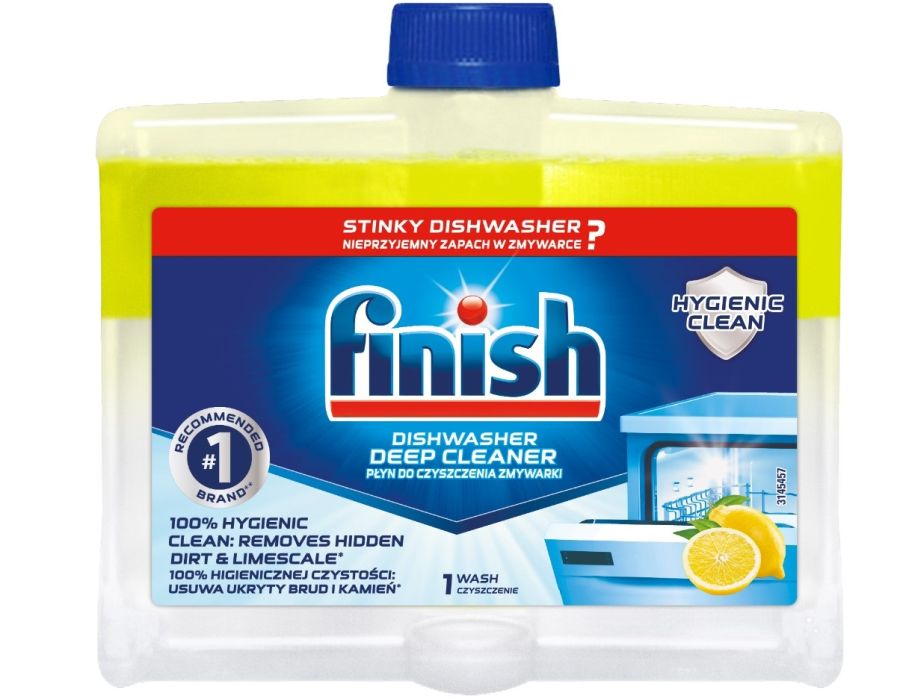 Trauku mazgājamās mašīnas tīrīšanas līdzeklis FINISH Lemon, 250ml (400-08866)