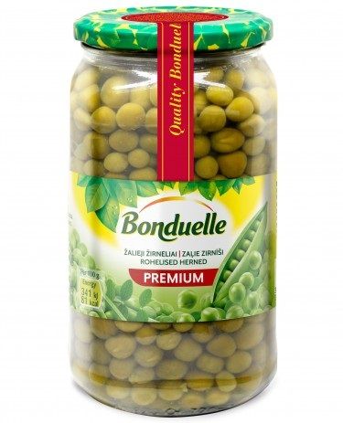 Zaļie zirnīši Bonduelle, 660g stikls (450-07935)