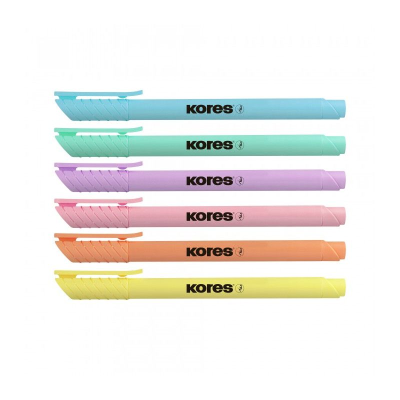 Teksta marķieri KORES HIGH LINER PASTEL