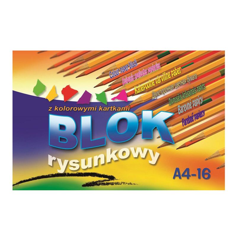 Krāsains papīrs KRESKA A4  16 loksnes