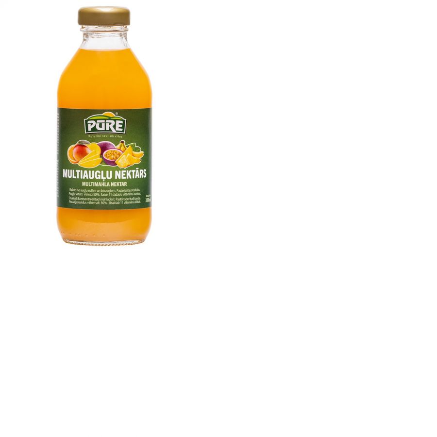Pūre Multiaugļu nektārs PŪRE, 330ml(DEP) (450-15012)