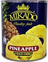Ananasu riņķīši MIKADO, 820g/490g (450-06394)