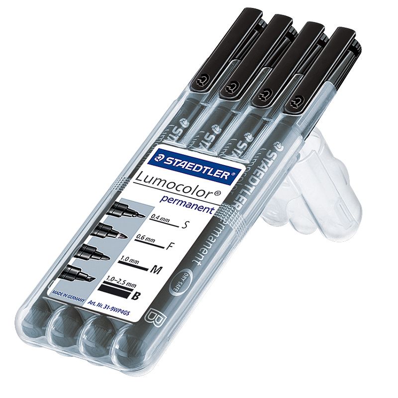 Noturīgais marķieris STAEDTLER LUMOCOLOR 4 dažādu