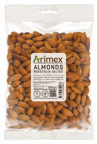 Mandeles grauzdētas, sālītas 500g, ARIMEX (450-10517)