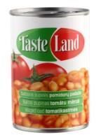 Pupiņas baltās tomātu mērce TASTE LAND