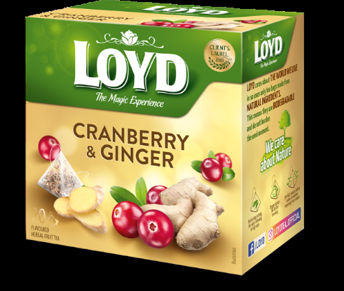 Augļu tēja LOYD Pyramids ar dzērveņu