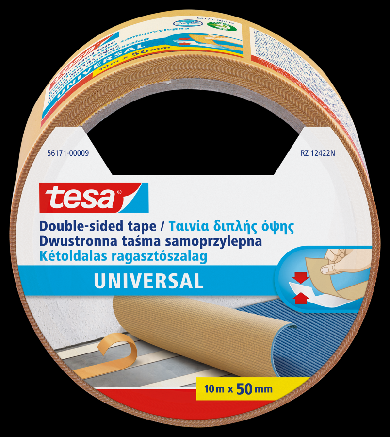 Līmlente tesa®, abpusēja, universāla, 10m x