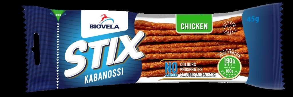 Karsti kūpinātas vistas nūjiņas KABANOSSI 45g