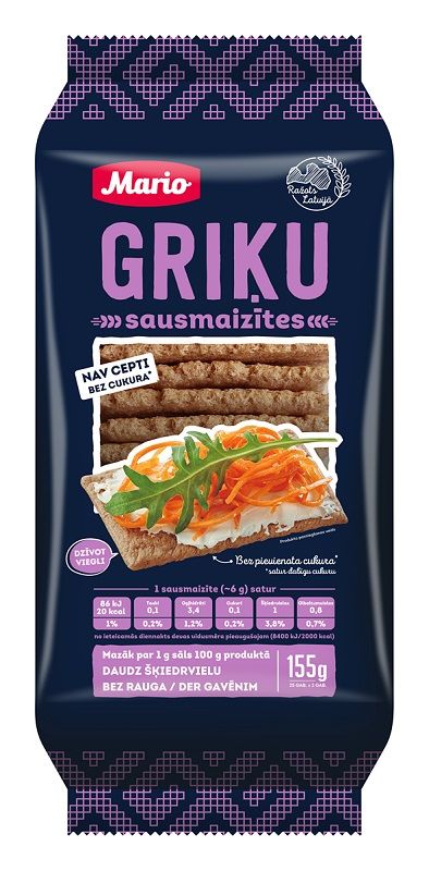 Griķu sausmaizītes MARIO, 155g (450-27469)