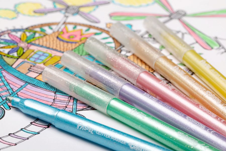 Colorino Flomasteri ar spīdumiem Pastel, 6