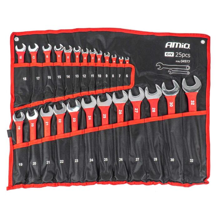 Atslēgu komplekts  CRV 6-32mm 25 pcs. AMIO-04977 (04977)