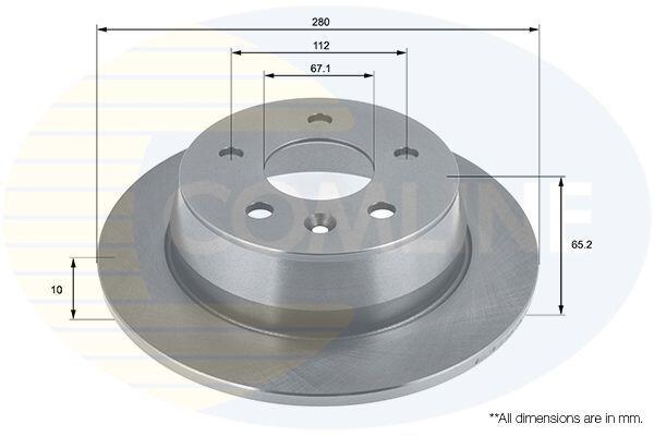 Bremžu disks COMLINE, V-CLASS, W638, (1613)