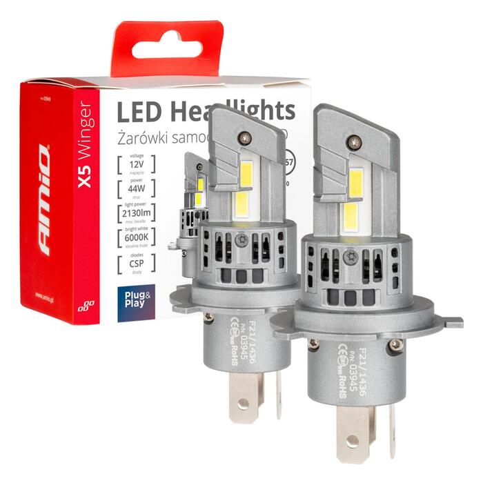 LED Headlights X5-series WINGER H4 6000K