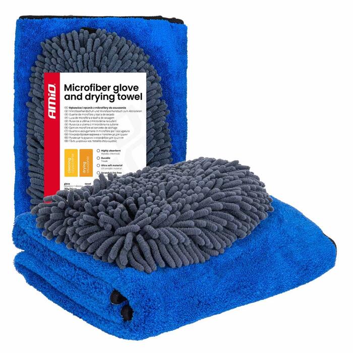 Mikrofibras cimdi un žāvēšanas dvielis 94/800gsm