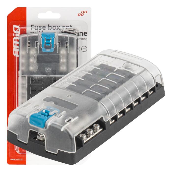 Drošinātāja sadales kārba set with neutral line 12 sockets AMIO-03834 (03834)