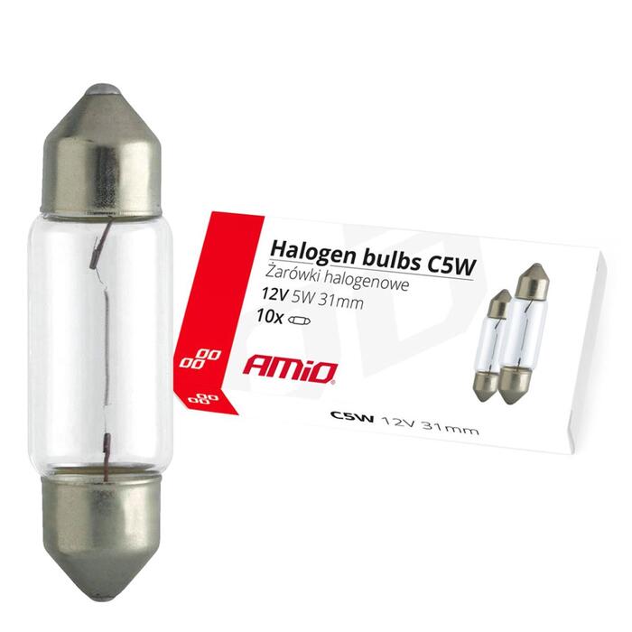 AMiO Halogen spuldze C5W Festoon 31mm