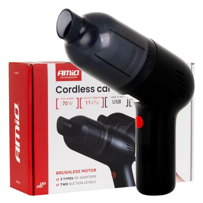 Bezvadu putekļusūcējs 70W 11kPa USB-C VC-08 HEPA AMIO-04416 (04416)