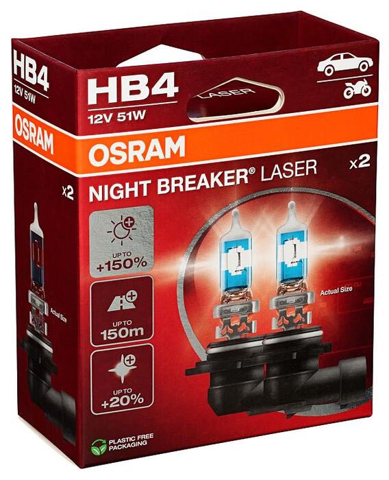 OSRAM SPULDZE HB4 51W 12V P22D