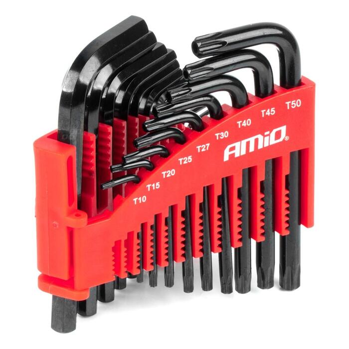 Torx atslēgas CRV melnas 22gab AMIO-04297