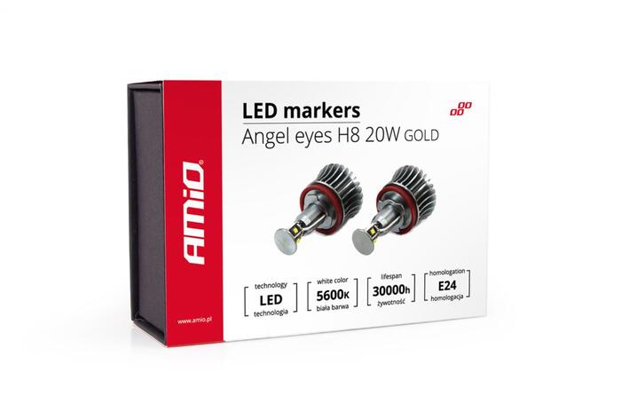 AMiO LED H8 20W GOLD (01543)