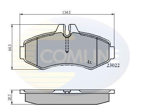 Bremžu uzliku komplekts COMLINE CBP0480, MERCEDES