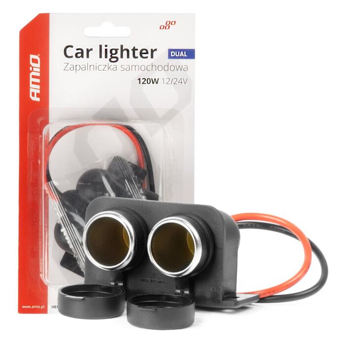 Dubulta standarta ārējā ligzda 12/24V AMIO-04130