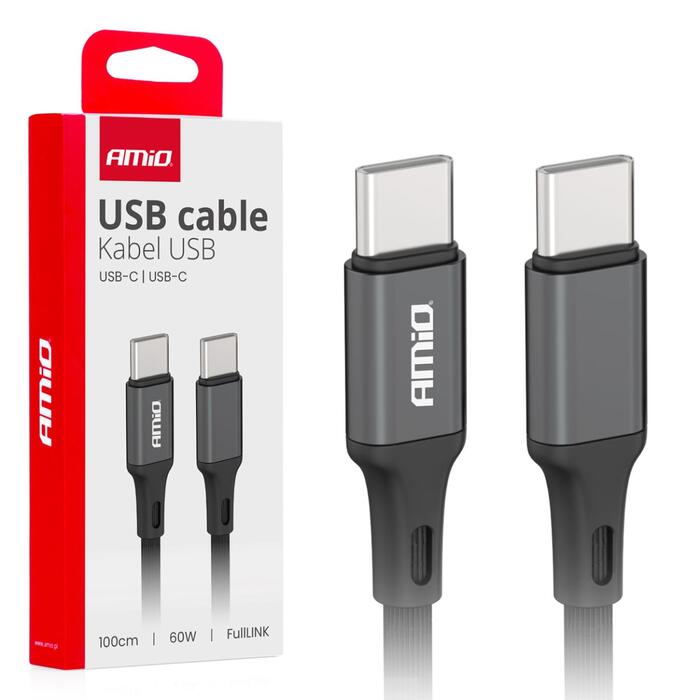 USB-C to USB-C cable 60W 100cm FullLINK AMIO-03902 (03902)