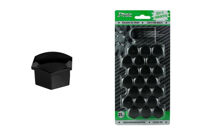 Auto skrūvju vāciņi 21 mm black (G21309)