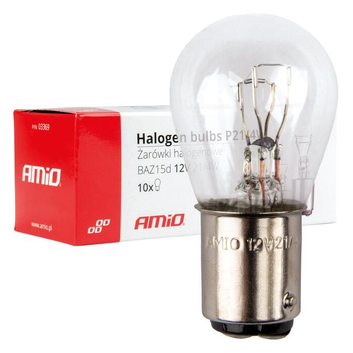 AMiO Halogen spuldzes P21/4W 12V BAZ15d