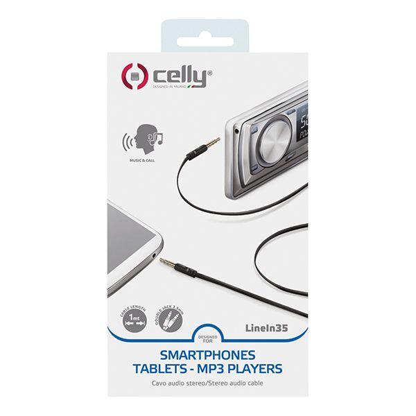 Celly Audio Aux vads 1m/3.5mm LINEIN35BK (0517535)