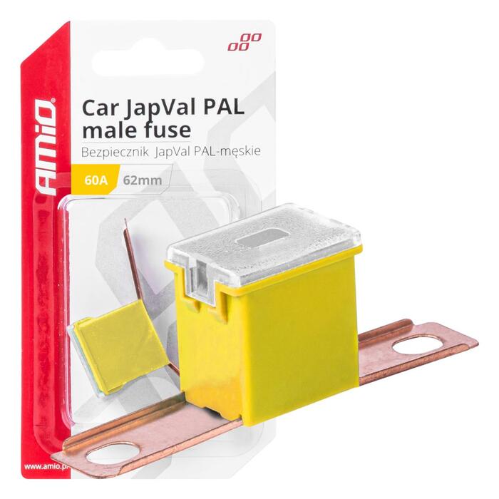 Drošinātāji Car JapVal PAL male fuses 62mm 60A AMIO-03430 (03430)