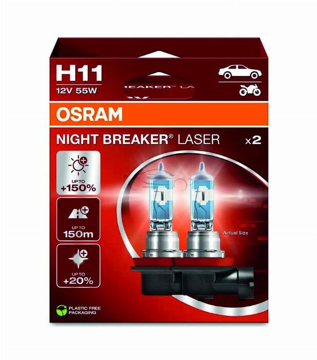 OSRAM SPULDZE H11 55W 12V PGJ19-2