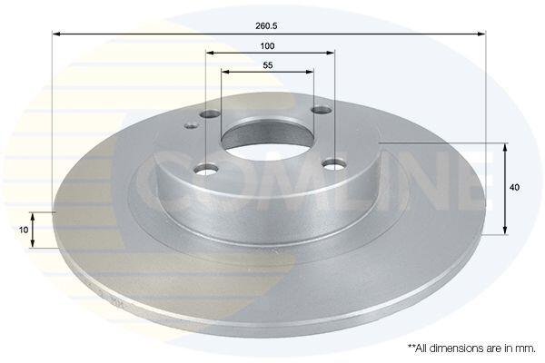 Bremžu disks COMLINE, MAZDA (0438)