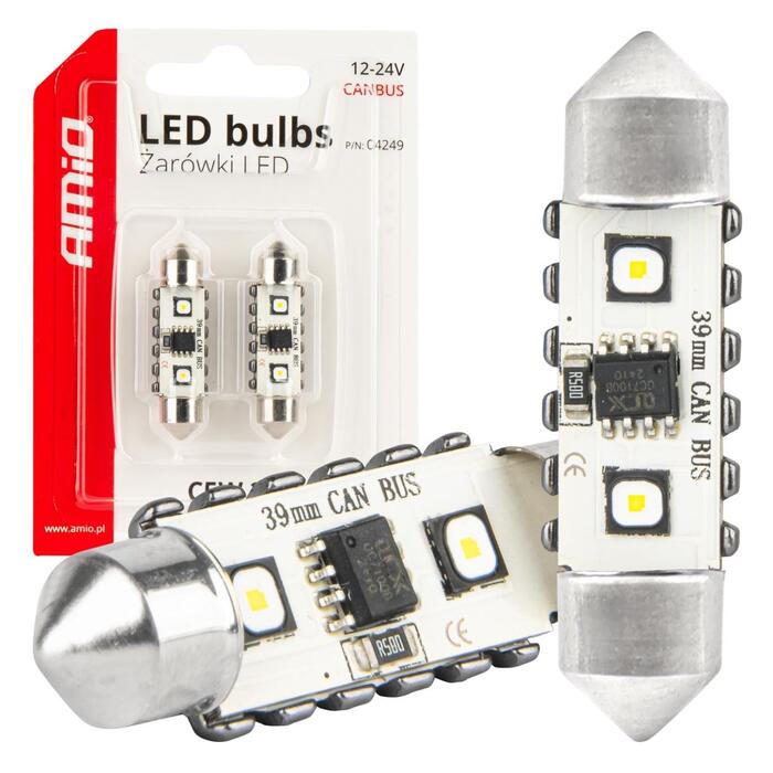 LED CANBUS bulbs 12SMD Festoon C5W